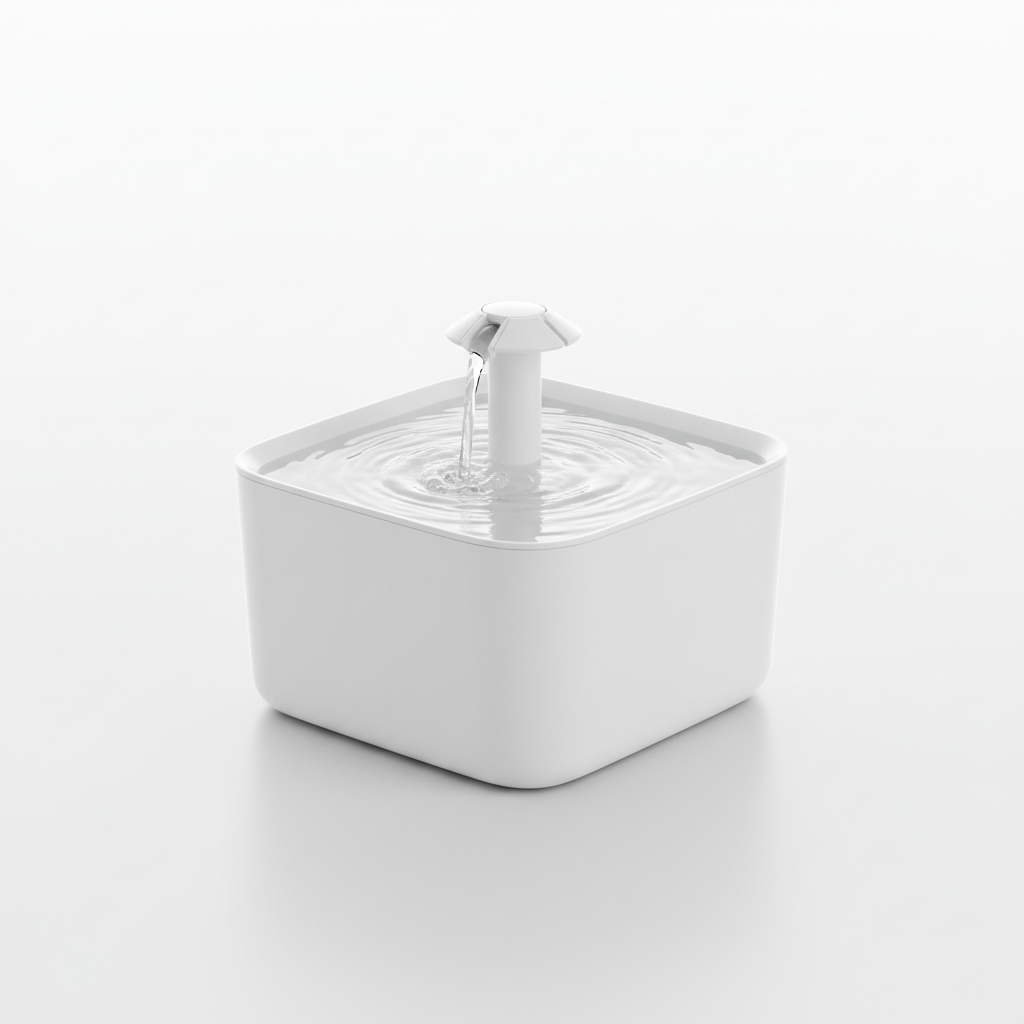 White Automatic Cat Water Fountain 3L